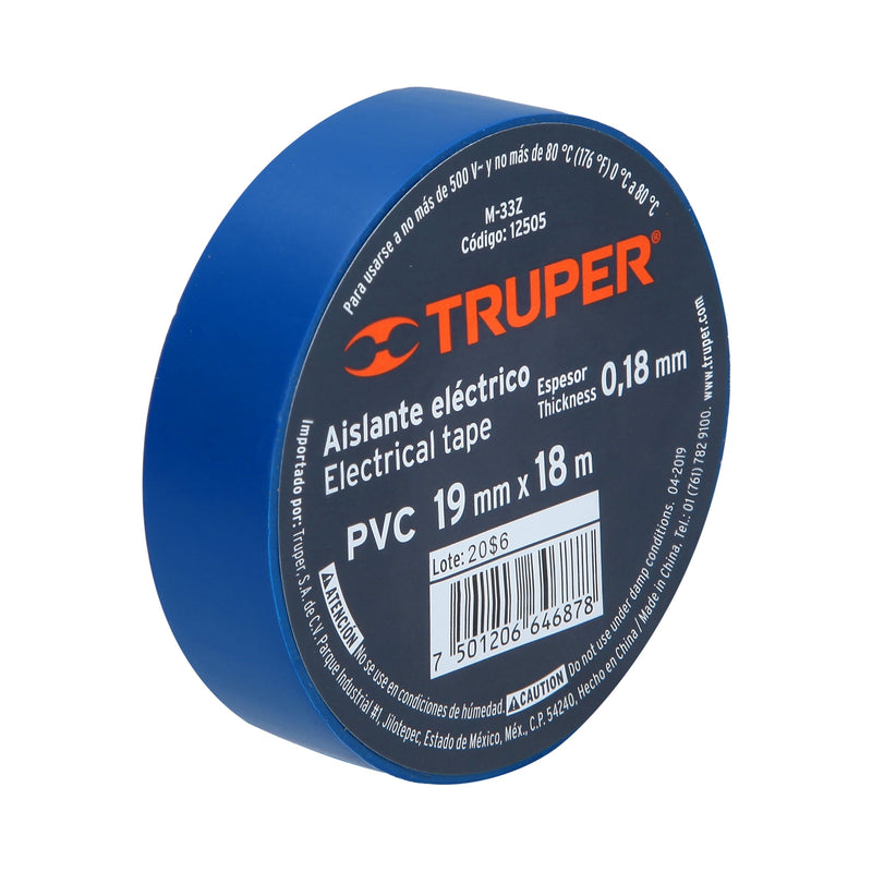 Tape eléctrico Truper Azul M-33Z (UNIDAD)