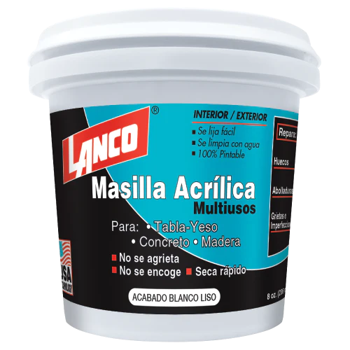 Masilla Blanca Multiusos Interior De 8 Onz Lanco (UNIDAD)