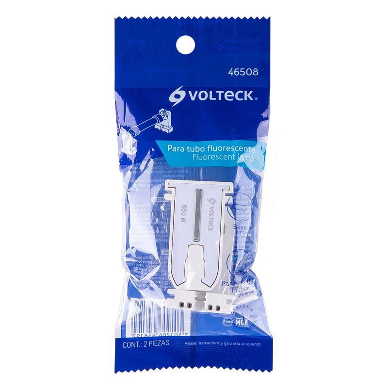 Zócalo para Lampara Fluorescente 2 Pin Volteck Popl-15 (UNIDAD)