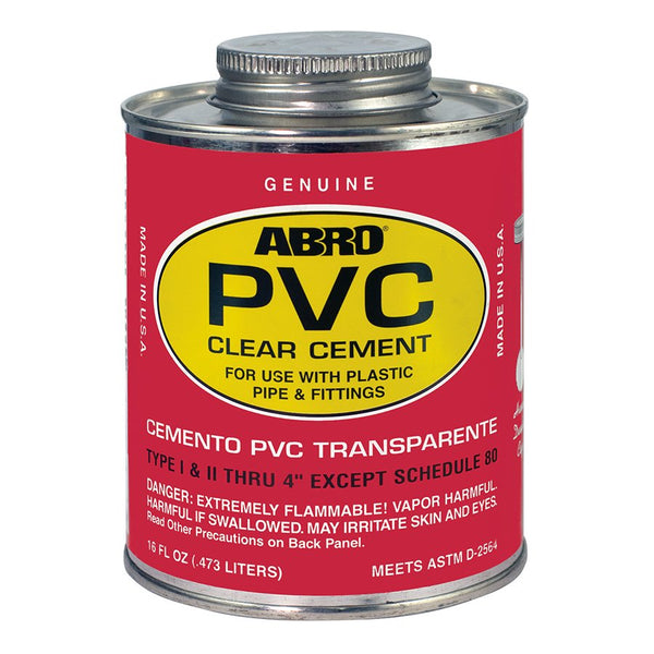 Cemento Pvc Abro Clear 8 Onz. (UNIDAD)