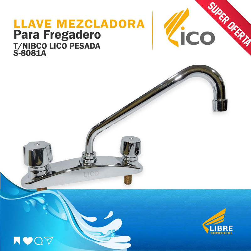 Llave Mezcladora para Fregadero T/Nibco