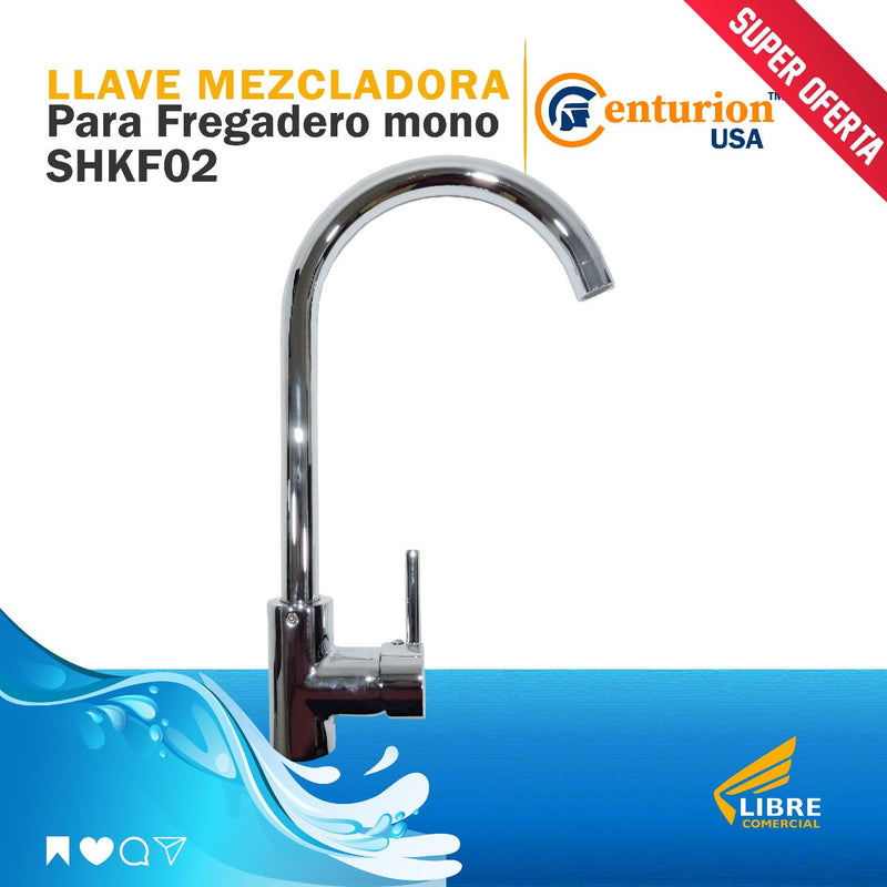 Llave Mezcladora para Fregadero Mono Centurion Shkf02 (UNIDAD)