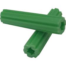 Tarugos Plastico Verde 1/4 X 1-1/2 (UNIDAD)