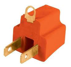 Adaptador eléctrico Goma Naranja U01 (UNIDAD)