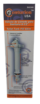 Valvula Entrada para Inodoro De 8 Centurion Bac450 (UNIDAD)