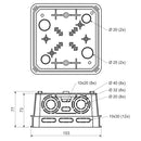 Caja De Registro Kopos plastica para Empotrar 150X150X77 Ko125E (UNIDAD)