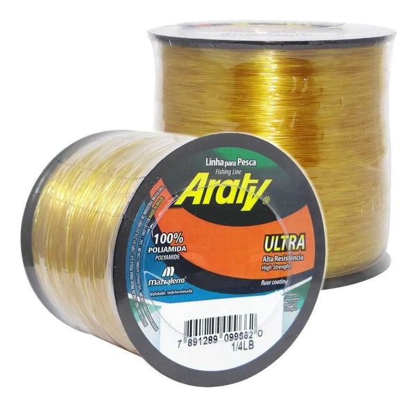 Araty Hilo Nylon Ultra 1/4 Lbs 0.60Mm Dorado (UNIDAD)