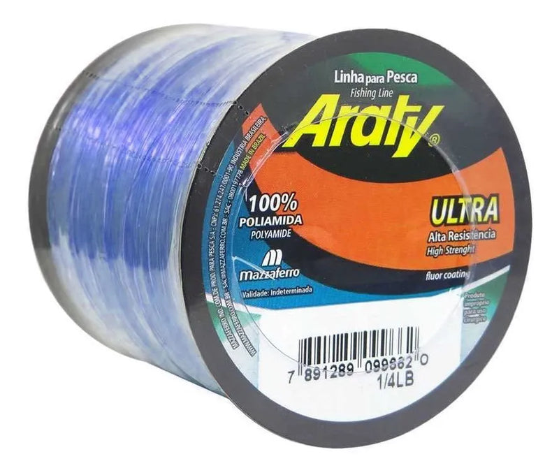 Araty Hilo Nylon Ultra 1/4 Lbs 0.70Mm Azul Royal (UNIDAD)