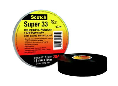 Tape eléctrico 3M Scotch Super 33 Vinyl (3/4 X 66) (UNIDAD)