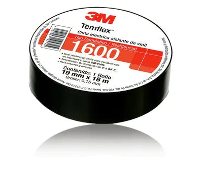 Tape eléctrico 3M Temflex 1600 Negro (UNIDAD)